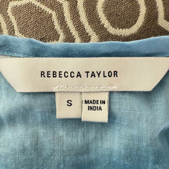 Rebecca Taylor Back Cutout Dress Azul Blue Size Small 100% ramie - Picture 8 of 8